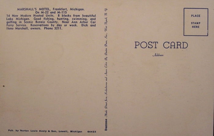 Bay Port Lodging (Marshalls Motel) - Old Postcard